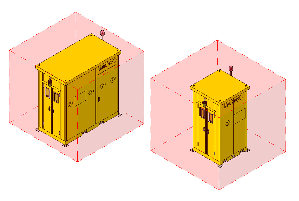 Download Enclosed Safety Shower Revit Family Clearance BoxSubCategory
