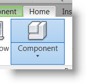 View\Insert Component Command from the HOME Tab