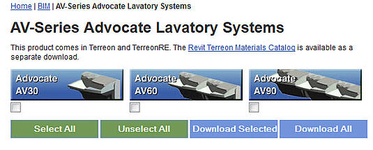 View-Download AV-Series Advocate Lavatory Systems | Revit Family Models