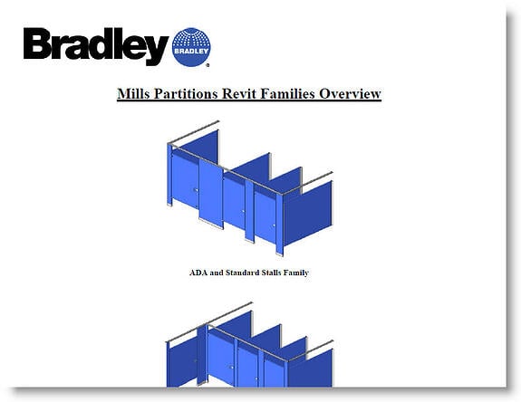 Bradley Revit Toilet Partitions | README Bradley Partition Instructions Revit