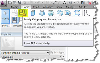 Revit Family Editor Change Revit Family Category Parameters