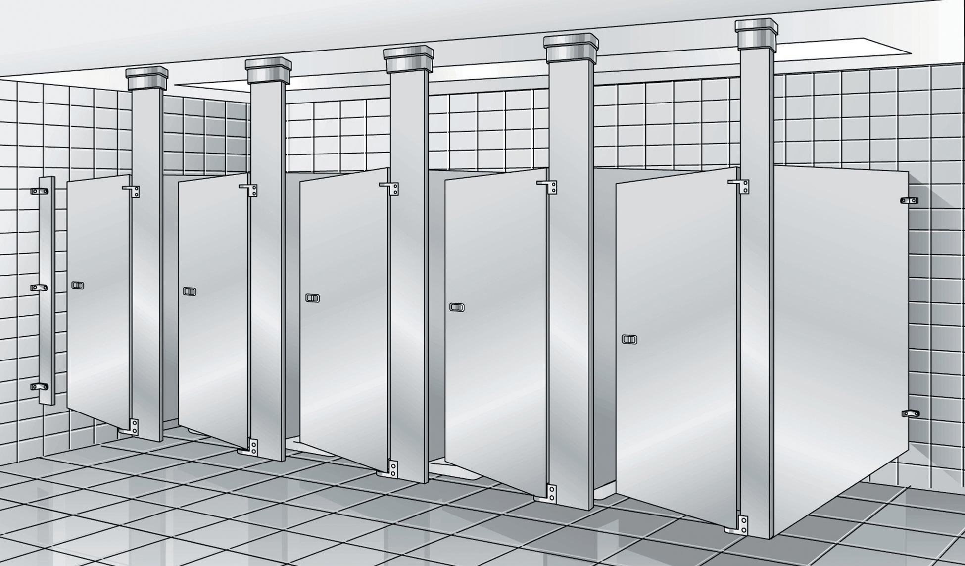 Bradley Revit Toilet Partition Family | Instruction Sheet-Revit ...