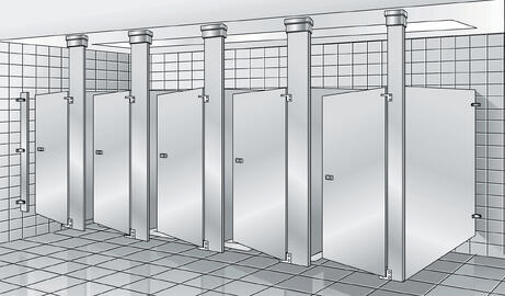 Bradley Mills Toilet Partitions | Series 600 Stainless