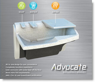 Advocate AV-Series Lavatory | AV-30 Hand Washing System