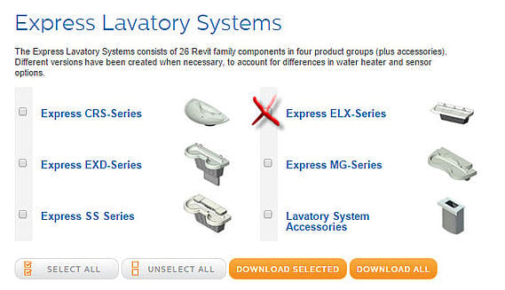 View-Download Bradley ELX Express Lavatory System Revit Family Library Download