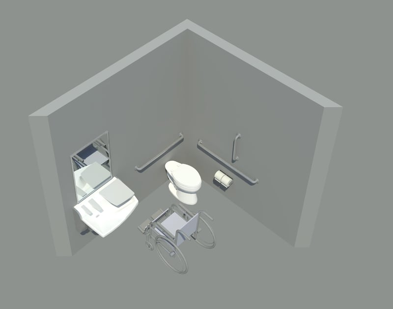 Download Prebuilt Revit Accessible Toilet Room Sample Model