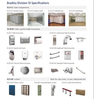 Bradley MasterFormat Visual Specifications Resource Guide | Division 10 - Toilet Accessories