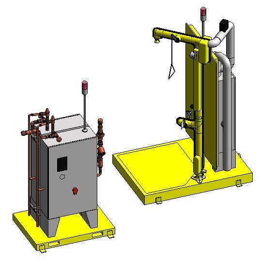 Download Enclosed Safety Shower Revit Family Clearance BoxSubCategory