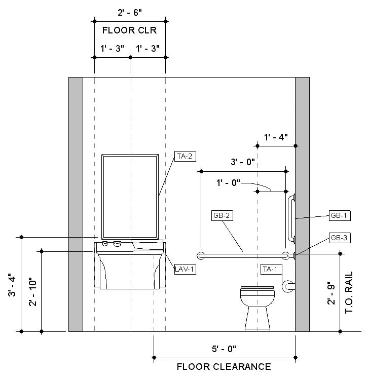 Download Pre-built Revit Accessible Toilet Room Sample Model