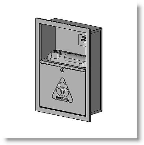 View - Download Bradley Needle Disposal Unit Revit Family from Bradley Healthcare Products