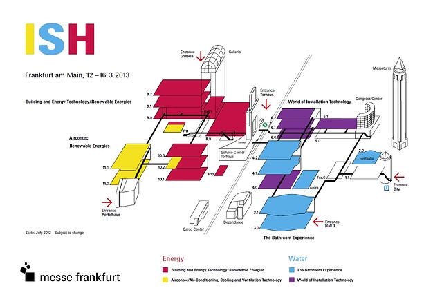 Pick for Larger View - ISH 2013 Exhibition Grounds and Floor Plans - Frankfurt Germany