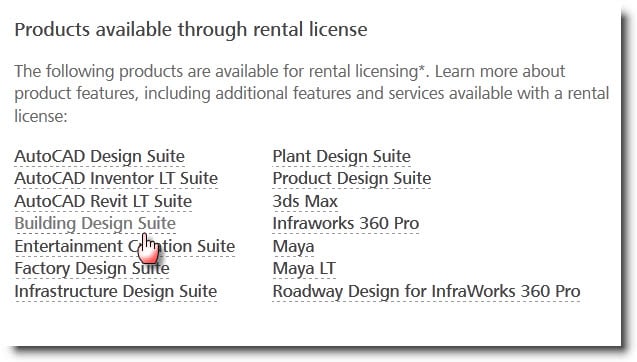 Autodesk Software License Rental Plans | Monthly - Quarterly - Annually