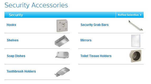 View Bradley Corporation Security Accessories Product Pages