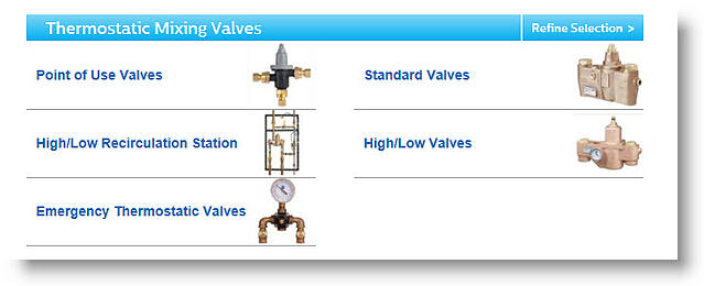 View Bradley Thermostatic Mixing Valve Product Pages, Tech Data Sheets & 3-Part Construction Specifications.