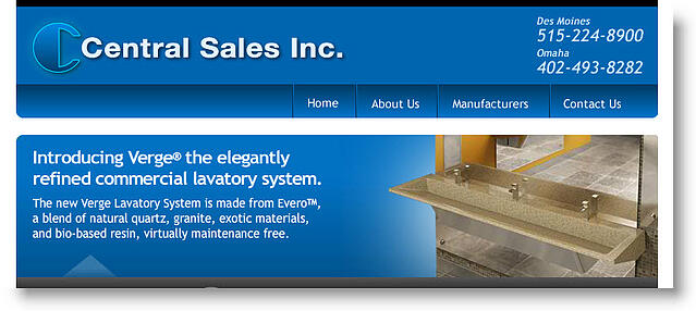 Central Sales Inc Website - Bradley Rep Organization