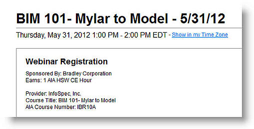 Pick to Register for Bradley AIA-CES BIM 101 | Mylar to Model Webinar Course