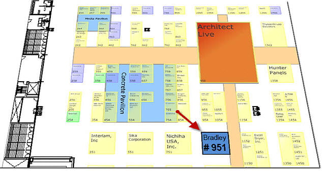 Go To Bradley Booth Map | Booth #951 | AIA 2013 National Convention