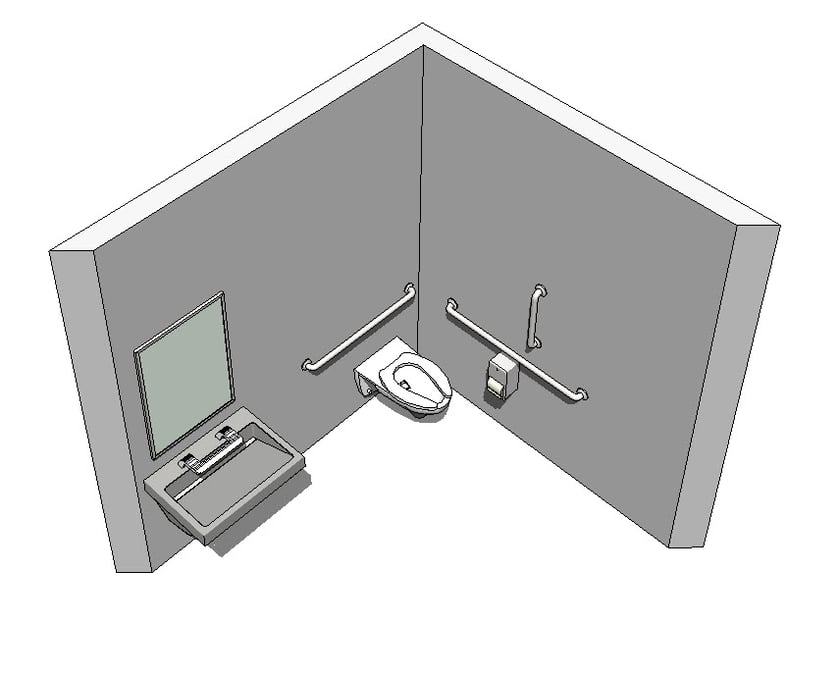 Download Pre-built Revit Accessible Toilet Room Sample Model