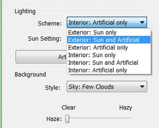 To access interior lights you'll need to specify a scheme that uses Artificial