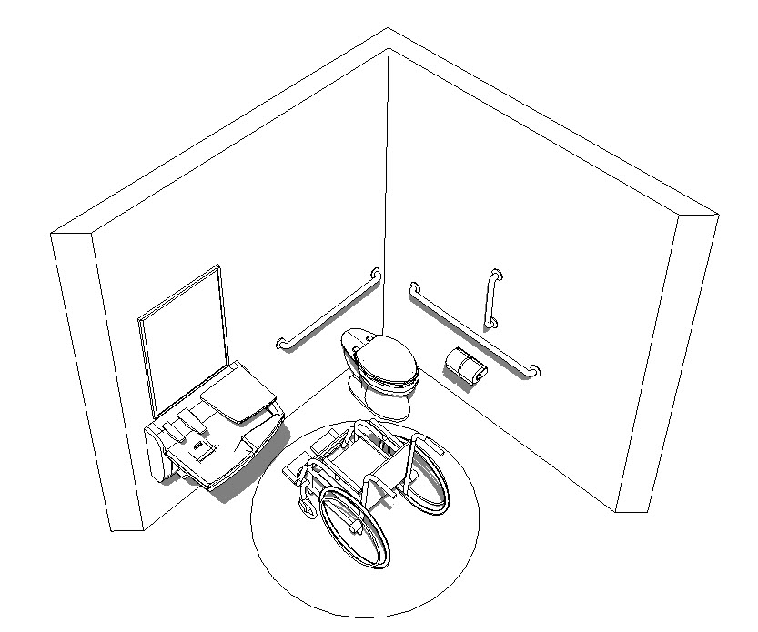 Disabled Toilet Revit Family