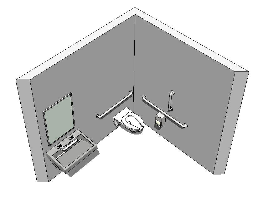 Download Prebuilt Revit Accessible Toilet Room Sample Model